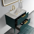 thumbnail image 2 of 30" Aquamarine Striped - Antique Bronze Handles Style Fusion - Bathroom Storage Setup - Ample Space for Toiletries, 2 of 7