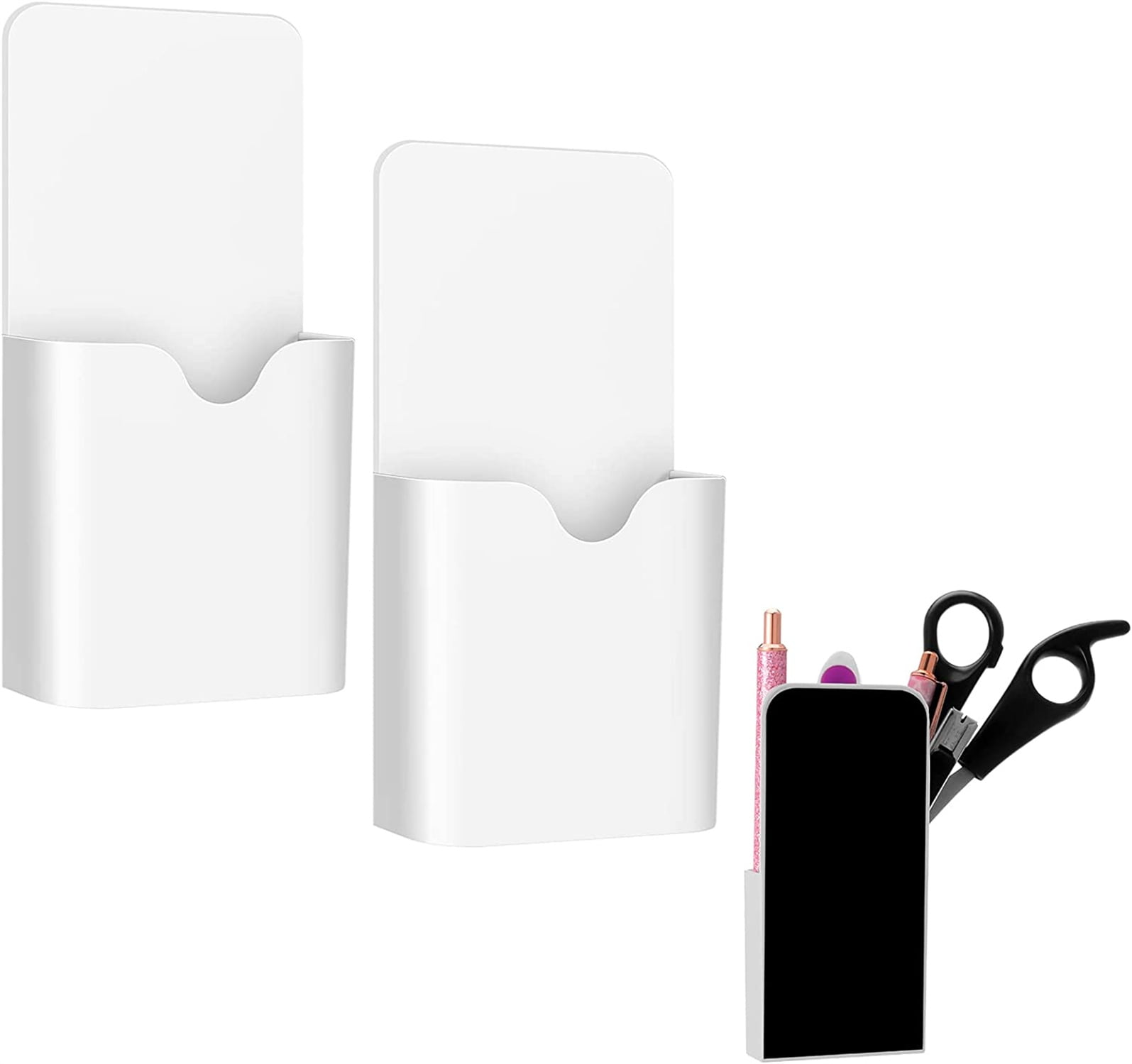 Casewin 2pcs Pen Holder, White Marker Holder Pen And