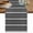 Black, Charcoal, Gray, variant on Blue Grey Striped Short Table Runner 36 Inches Long,Farmhouse Stripes Modern Abstract Art Cotton Linen Table Runners Dresser Scarves,Fabric Tabletop Scarf Furniture Cover for Dinner Party 13"x36"