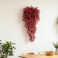 thumbnail image 6 of Artificial Fall Lavender Hanging Plants, 30 Inch, 1 Pcs Fake Fall Baskets, UV Resistant Plastic Greenery for Outdoor Home Room Front Porch Wedding Party Thanksgiving Day Indoor Decor (Red), 6 of 7