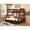 Cappuccino, variant on Ashton 2-drawer Wood Twin Over Full Bunk Bed Navy Blue