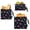 Galaxy Tiny Rainbow Butterfly, variant on Dailycode 3 Pack Reusable Ziploc Bags Leakproof Sandwich Snack Freezer Bags, Navy White Palm Foliage