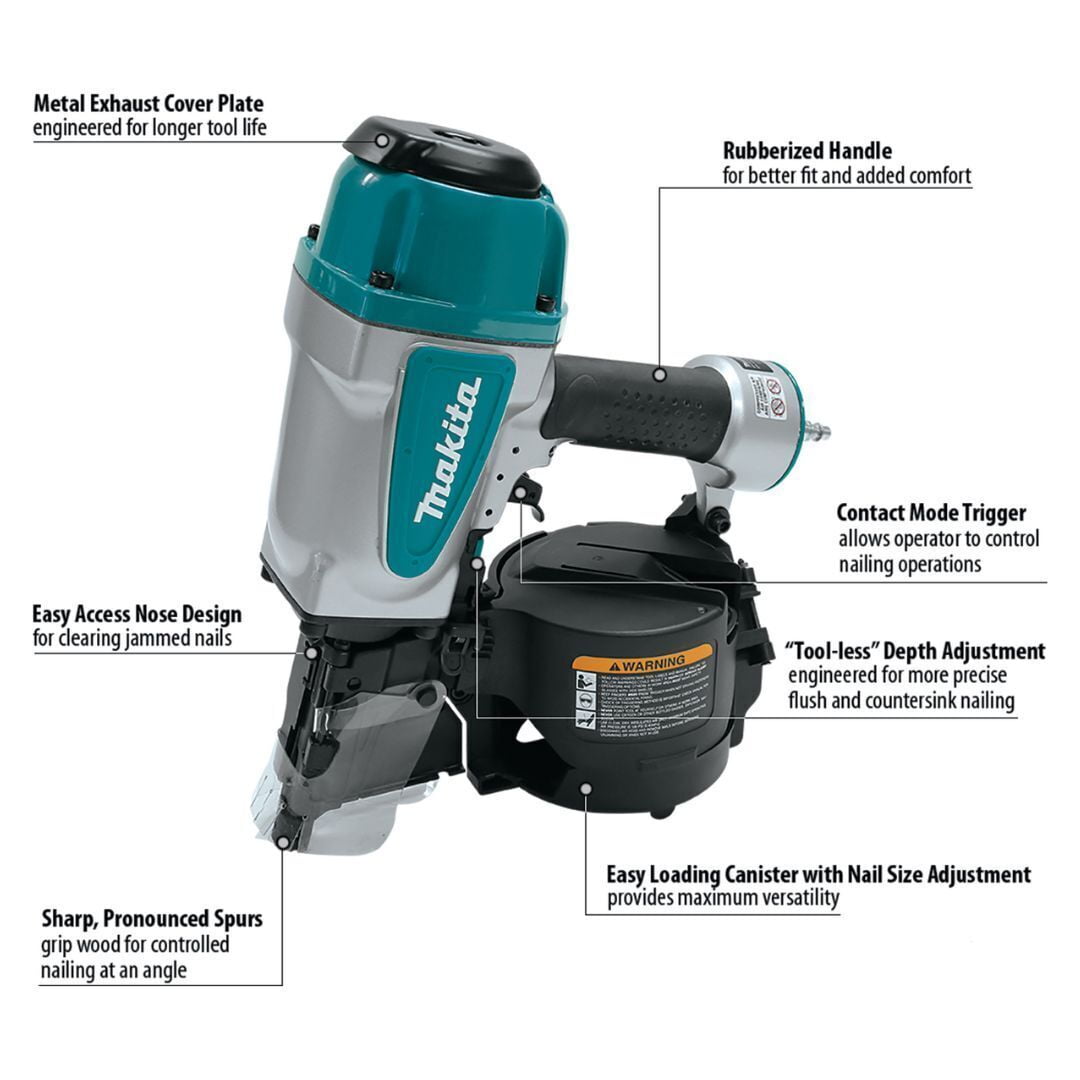 Makita AN902 1-3/4" to 3-1/2" Framing Coil Nailer