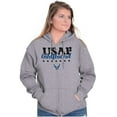 thumbnail image 4 of US Air Force USAF Girlfriend Pride Zip Hoodie Sweatshirt Women Brisco Brands L, 4 of 6