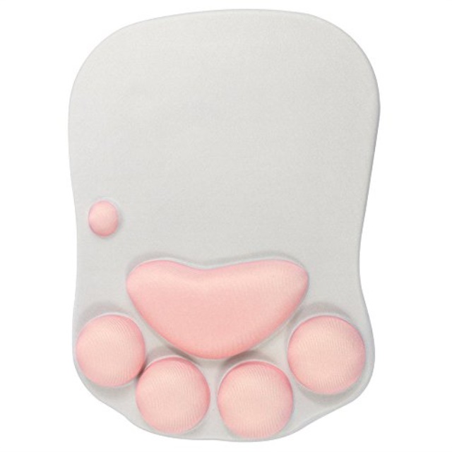 cmhoo mouse pad with wrist support cat paw soft silicone wrist rests wrist cushion computer