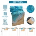 thumbnail image 6 of Teal Blue Coastal Beach Table Runner 72 Inches, Summer Nautical Ocean Beige Seaside Bed Runner Dresser Scarves Tabletop for Indoor Outdoor Parties/Ceremony/Banquet, 16" x 72", 6 of 9