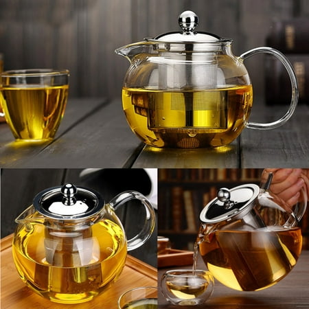 600ML-1300ML Good Glass Teapot with Removable Infuser,Blooming and Loose Leaf Tea Pot, Heat Resistant Safe Tea Pot and Tea