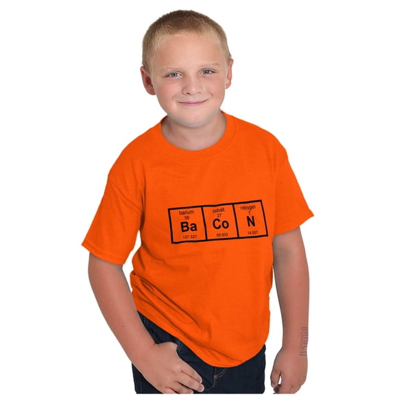 Ba Co N Bacon Food Science Nerd Geeky Crewneck T Shirts Boy Girl Teen Brisco Brands L