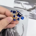 thumbnail image 6 of Big CZ Crystal Statement Wedding Ring for Women Birthstone Cubic Zirconia Balls Fashion Spring Gemstone Open Band Wrap Birthday Valentine's Day Cocktail Party Rings Dainty Jewelry Gifts, 6 of 12