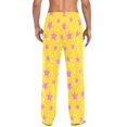 thumbnail image 4 of FORMRS Mens Pajama Pants with Pockets Soft Cotton Sleepwear Lounge Bottoms, Sizes S-2XL, Big Pink Stars Pattern, 4 of 7