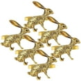 thumbnail image 4 of FUEENIRVA 6-Piece Golden Alloy Napkin Rings for Dining Table, Easter Party, Wedding, Holiday, Kitchen Decor, 4 of 8