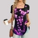 thumbnail image 2 of Blusa suelta de manga corta con cuello en V informal estampada a la moda para mujer OAVQHLG3B Store lin121212, 2 of 4