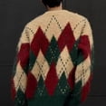 thumbnail image 5 of Zormilly Christmas Sweater Men Long Sleeve Crew Neck Cable Knit Sweaters Festival Holiday Oversized Fuzzy Pullover, S-3XL, 5 of 5