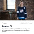 thumbnail image 4 of Women's Fanatics Josh Morrissey Navy Winnipeg Jets Breakaway Jersey, 4 of 7