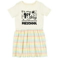 thumbnail image 3 of Inktastic It's My 1st Day of Preschool Clouds and Sunshine Girls Toddler Dress, 3 of 5