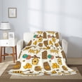 thumbnail image 2 of Sikiie Honeycomb And Honey Cozy Flannel Fleece Throw Blanket: Lightweight & Thick for All Seasons - Perfect for Women, Men, & Kids"40"x30", 2 of 6