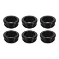 thumbnail image 1 of Paquete de 6 tapones de goma de silicona que se ajustan a un agujero de 1.1" (28mm) de diámetro, 0.61" (15.5mm) de altura y 0.31" (8mm) de diámetro interior, tapón de sombrero negro., 1 of 6