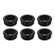 thumbnail image 1 of Paquete de 6 tapones de goma de silicona que se ajustan a un agujero de 1.1" (28mm) de diámetro, 0.61" (15.5mm) de altura y 0.31" (8mm) de diámetro interior, tapón de sombrero negro., 1 of 6