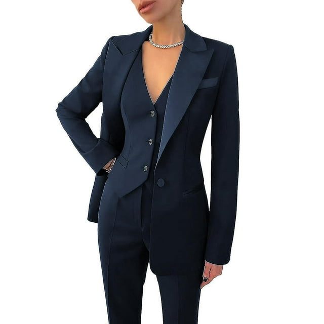Ensemble pour Femmes 3 Pcs Tenue de Bureau Formelle Travail-D