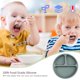 thumbnail image 4 of Platos de silicona antideslizantes para niños, plato de comedor de entrenamiento, vajilla sin BPA (gris) Ehuebsd sin BPA, 4 of 9