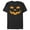 Black, variant on Men's CHIN UP Halloween Jack o' Lantern Face Graphic Tee Navy Blue Medium