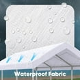 thumbnail image 6 of Quictent Carport Replacement Tarp Canopy Top Cover with Edge with Bungees Balls, for 10x20 ft Garage Party Tent Shelter - White, One Roof Only, 6 of 8