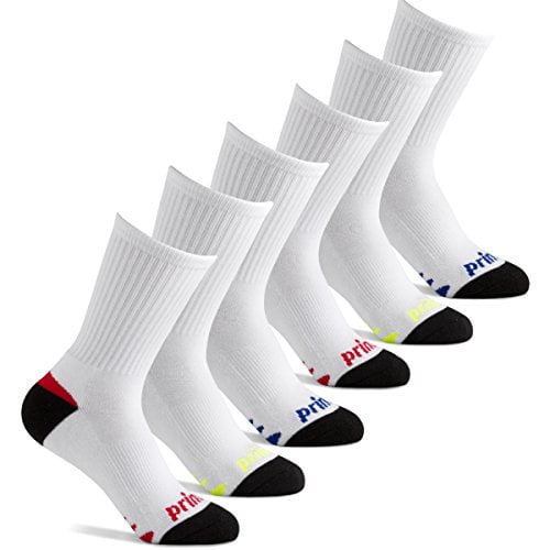 6 Pair Pack Prince Boys' Low Cut Athletic Socks with Cushion for Active Kids 