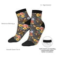 thumbnail image 6 of Pofeuu Colorful Flowers with Butterfly Print 30cm Socks, Adult Running Hiking Socks for Youth and Adult, 6 of 7
