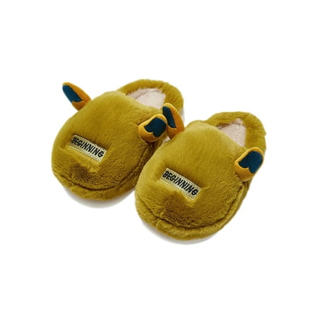

Difumos Boys Breathable Cute Home Shoes Cozy Bedroom Lightweight House Shoe Military Green 30-31