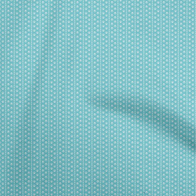 oneOone Rayon Aqua Blue Fabric Bone & Paw Craft Projects Decor Fabric Printed By The Yard 56 Inch Wide