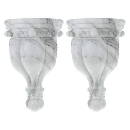 

ZZYY Set of 2 Rigaud Drapery Sconce 1 3/4-inch Diameter White Marble