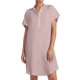 thumbnail image 1 of Vestido camisero de manga corta con botones para mujer: túnica informal de color liso, tejido suave y transpirable, versátil para tres estaciones., 1 of 5