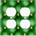 thumbnail image 3 of Metal Light Switch Plate Cover Yellow Diamond Tufted Green Wallpaper DIA006, 3 of 13