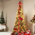 thumbnail image 5 of 5 feet (1.5m) PVC Retractable Lighted Christmas Tree, Comes with Ornaments Set, Folding for Space-Saving Storage, Lighted Design Enhances Christmas Atmosphere, Perfect for Home & Holiday Celebrations, 5 of 7