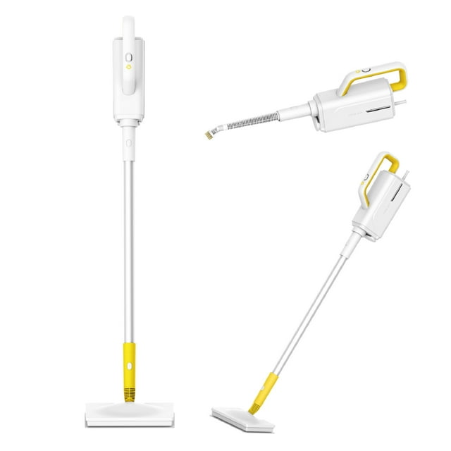 Toytexx Nettoyeur à Vapeur Multifonction avec Accessoires, Réservoir de 370 ml, 1300 W, Jaune