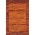 thumbnail image 1 of Unique Loom Autumn Collection Border Casual Rustic Warm Toned Area Rug, 2 x 3 Feet, Terracotta/Burgundy, 1 of 2