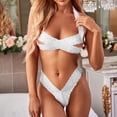 thumbnail image 2 of Bra and Panty Sets for Women Seamless Bralettes Lingerie Sexy Sets Comfortable Sports V Neck Bras Panty Thongs Sets, 2 of 6