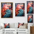 thumbnail image 4 of Designart "Elegant Harmony In Pink And Blue Feathers" Parrot Wall Art Prints, 4 of 7
