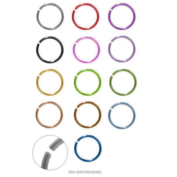 Anodized Titanium Nose Hoop Rings