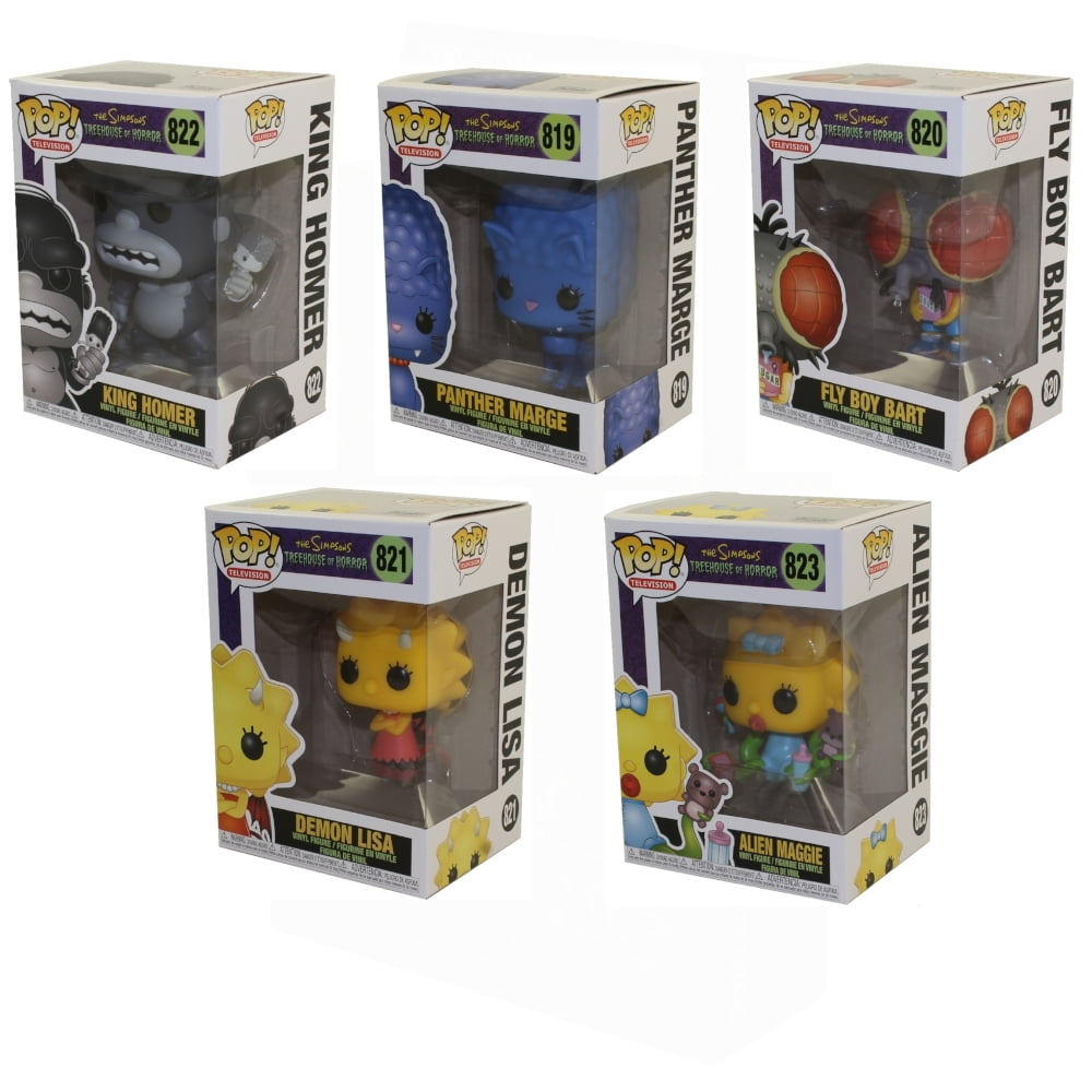 Funko POP! Animation - The Simpsons S3 Vinyl Figures - SET OF 5 (King Homer, Fly Boy Bart +3