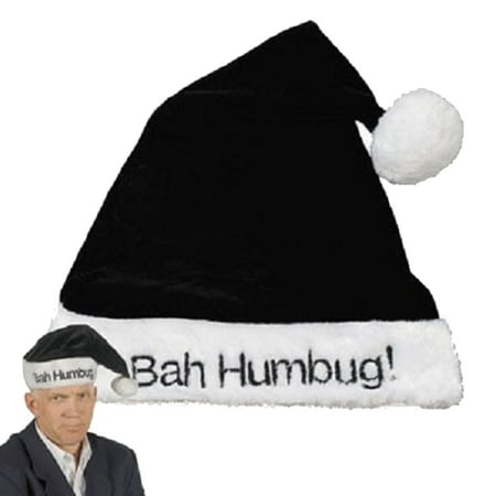 holiday christmas santa hat black bah humbug scrooge holiday christmas santa hat black bah humbug scrooge