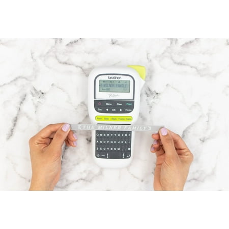 Brother P-touch, PTH110, Easy Portable Label Maker, Lightweight, QWERTY Keyboard, One-Touch Keys, White