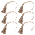 thumbnail image 3 of 6pcs Boho Farmhouse Wooden Beads Tassel Garland Wood Craft Beads Door Hanging Tassel Door Hanging Beads Wood Closet Tassel, 3 of 7
