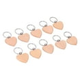 thumbnail image 2 of 10 Uds Llavero Colgante de Madera en Forma de Corazón Llavero Decoración Llavero sin Terminar para Decoración de Bricolaje EOTVIA NO, 2 of 4