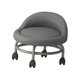 thumbnail image 3 of Taburete bajo con ruedas Taburetes con escalones Fácil de mover Cómodo asiento Rodillo de cuero gris, 3 of 9