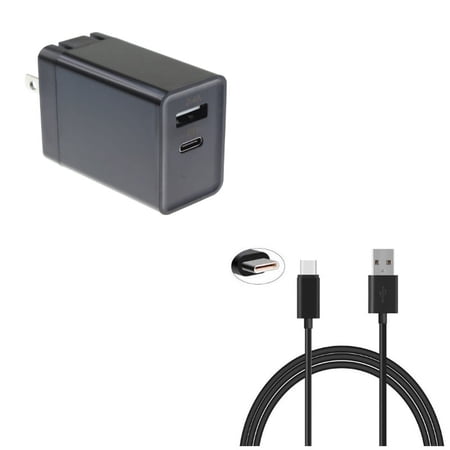 2-Port USB 30W Quick Home Charger w Cord Charger 6ft USB Cable X1L for Samsung Galaxy Tab S6 10.5 S5e 10.5 S4 10.5 Note 10 Plus A 10.1 (2019) Fold A20 A10e - Sony Xperia 5 10 Plus 1