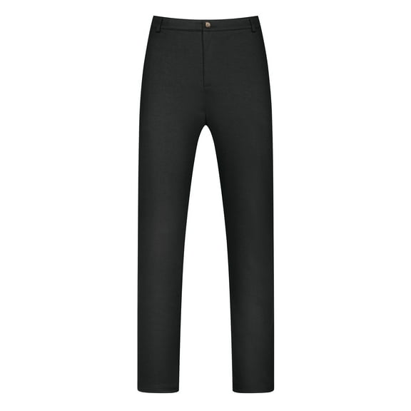 INSPIRE CHIC Business Dress Pants for Men's Big and Tall Stretch Flat Front Formal Trousers 46 Black