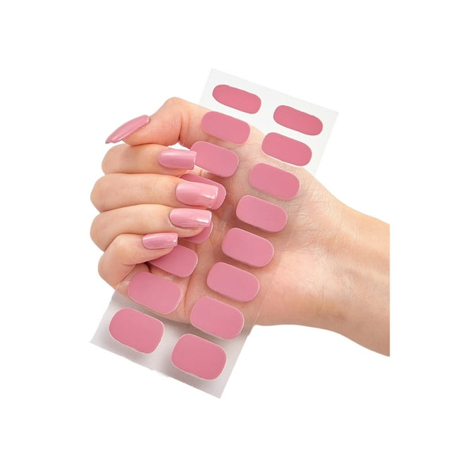 1 juego de pegatinas para uñas, 24 tiras de gel autoadhesivas para uñas, para decoración de uñas DIY.