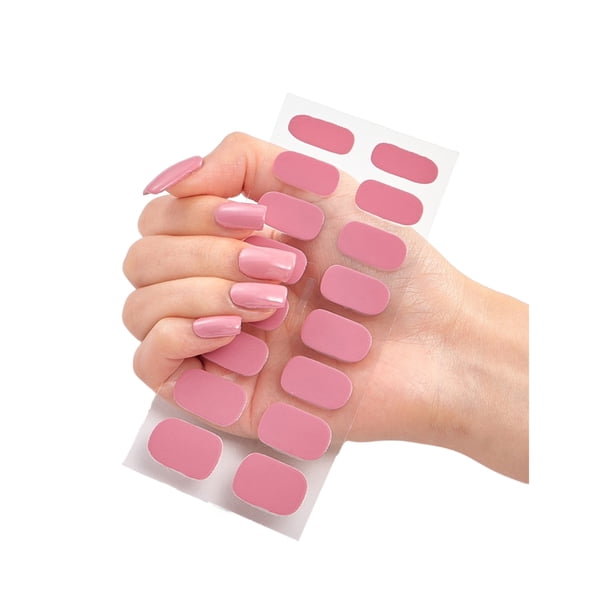 1 juego de pegatinas para uñas, 24 tiras de gel autoadhesivas para uñas, para decoración de uñas DIY.