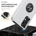thumbnail image 3 of for Samsung Galaxy A53 5G Case, 360° Rotatable Ring Holder Kickstand Dual Layer Military-Grade Drop Tested Protection Support Car Holder Mount Magnetic Absorbing Bumper Phone Case, Silver, 3 of 7
